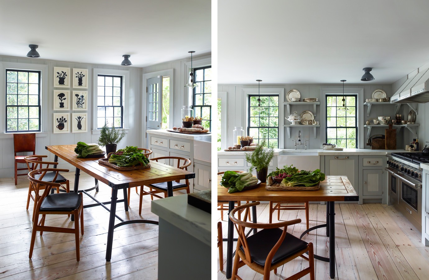 Content in a Cottage Sag Harbor Kitchen to Love